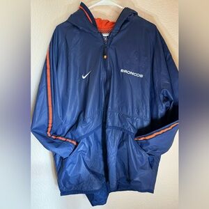 Men’s Vintage Nike Denver Broncos Pro Line Windbreaker Full Zip Jacket XXL